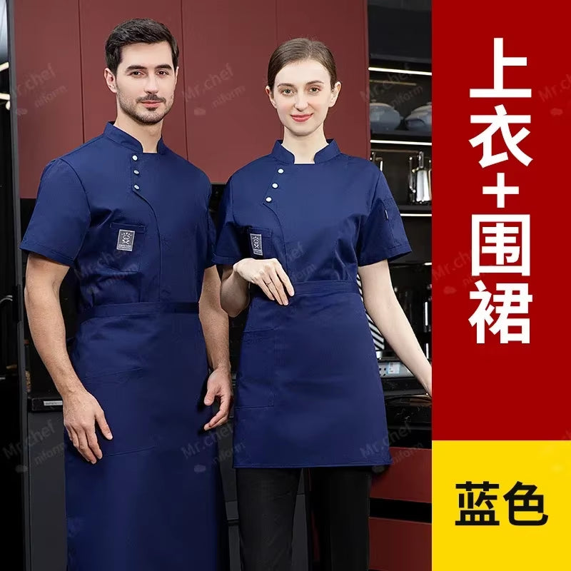 Black Chef Uniform Jacket Long Sleeve Chef T-Shirt Restaurant Uniform Bakery Food Service Breathable New Cooking Clothes Logo