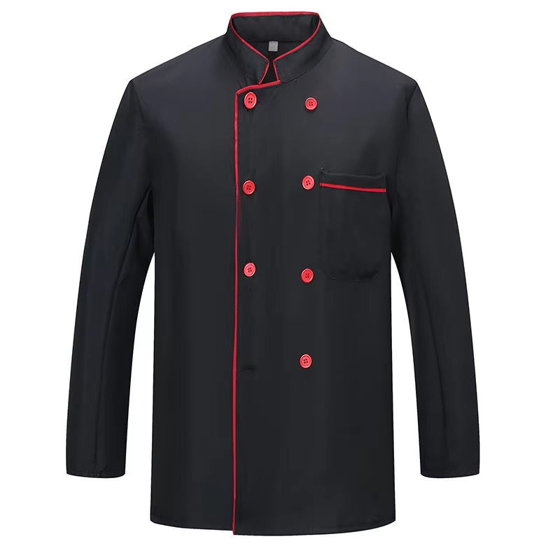 Chef Uniform Jacket Custom Embroidery Print Logo Cooking Clothes Kitchen Shirt Service Hotel Fast Food Hot Pot Cake Shop Coat