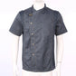 Mens Chef Coat Jacket Hotel Restaurant Kitchen Work Wear Cooking Baking Uniform Gray Short Sleeve L