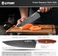 Damascus Chef Knife, 8 Inch Japanese High Carbon 67-Layers VG10 Stainless Steel Kitchen Knife, Ultra Sharp Kitchen Knives with Full Tang Ergonomic Red Sandalwood Handle for Kitchen and Restaurant