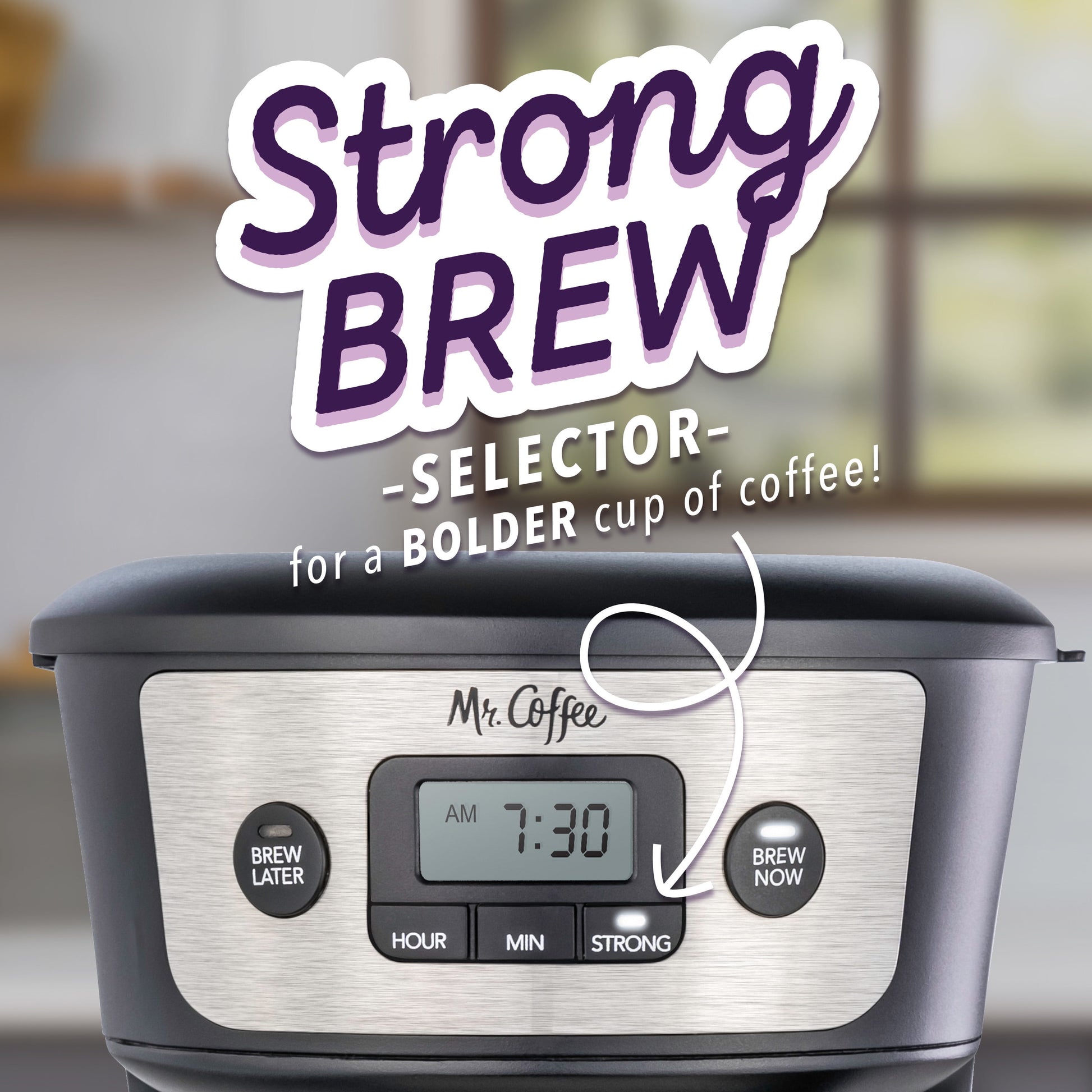 12 Cup Programmable Coffee Maker with Strong Brew, Stainless