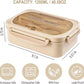 Lunch Box with Tableware for Office Workers Square Divided Microwave Oven Bento Box Leakproof Food Container for Picnic Camping