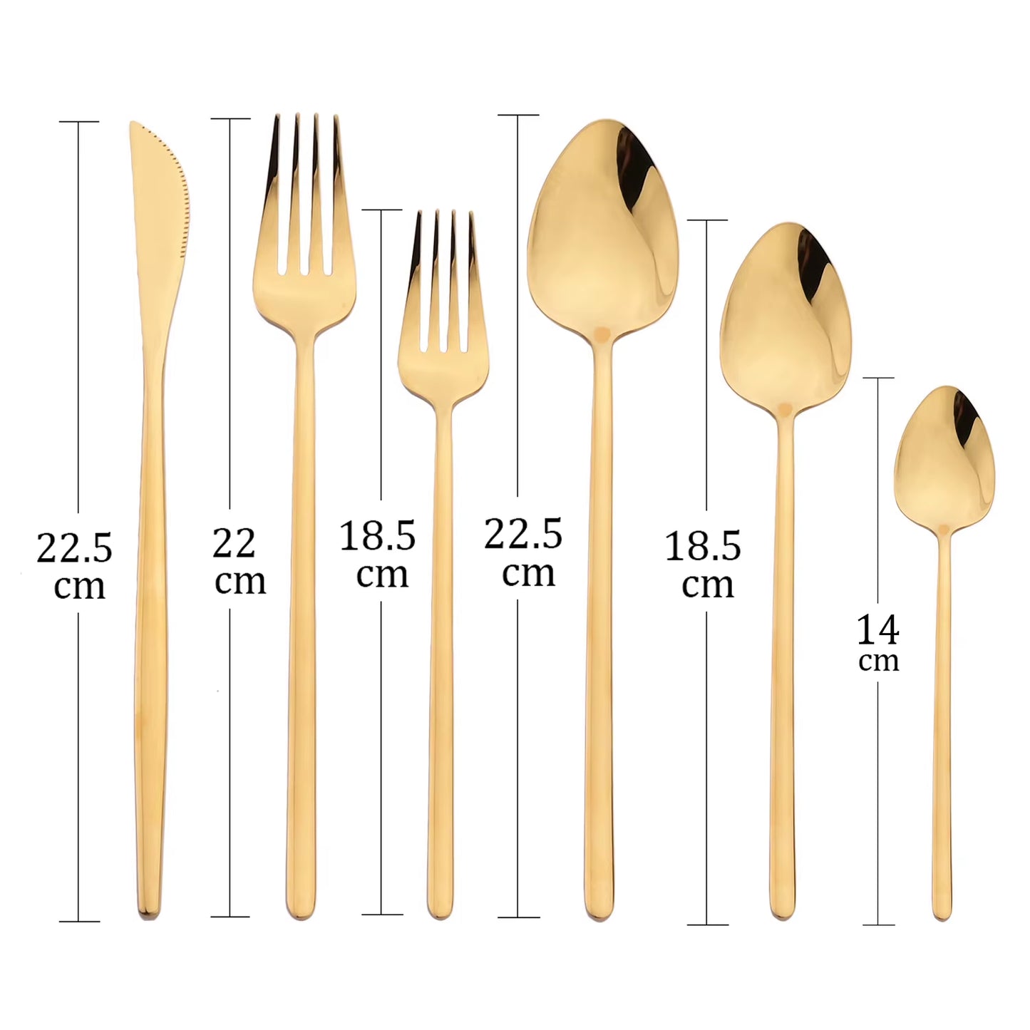 New 2023 Cutlery Set 18/10 Stainless Steel Flatware Set Fork Spoon Knife Dinner Set Golden Dinnerware Set Kitchen Silverware