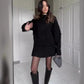 Sweater Skirt Sets for Women 2 Pieces Knit Casual Versatile Long Sleeve Pullover Elegant Solid High Waist Mini Skirt Outfit