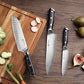 Damascus Knife Set 3 PCS, Kitchen Knife Set with Japanese VG10 Steel Core, Ultra Sharp Chef Knife Set with Full Tang G10 Handle, Damascus Kitchen Knives