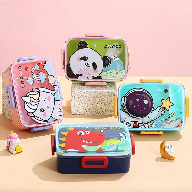 Cute Lunch Box for Kids Girls Boys with Compartments Bento Lunch Box School Child Leakproof Children'S Food Snack Boxes New 2024