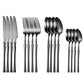 16Pcs Gold Cutlery Set Forks Knives Spoons Dinnerware Dishwasher Safe Stainless Steel Western Tableware Silverware Wedding Gift