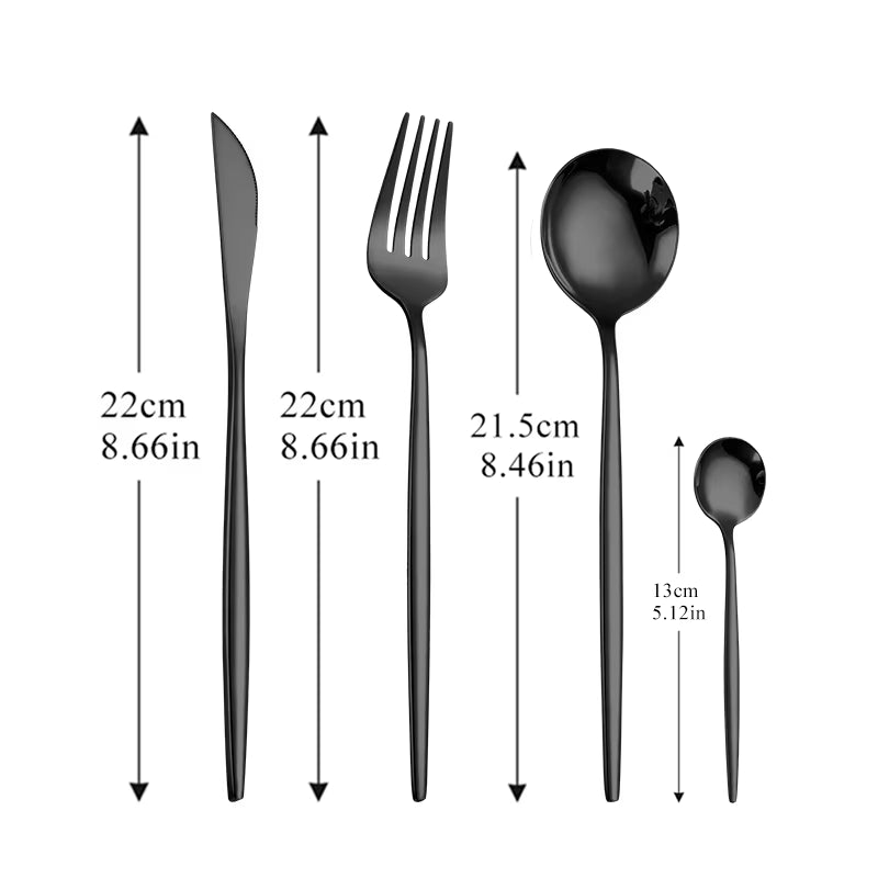 Dinnerware Rainbow Silverware Cutlery Set 304 Stainless Steel Fork Spoon Knife Luxury Flatware Home Kitchen Dinner Set Drop Ship