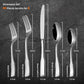 Kate 40-Piece Silverware Set,Service for 8,Stainless Steel Flatware Set,Mirror Polished Cutlery Set,Dishwasher Safe