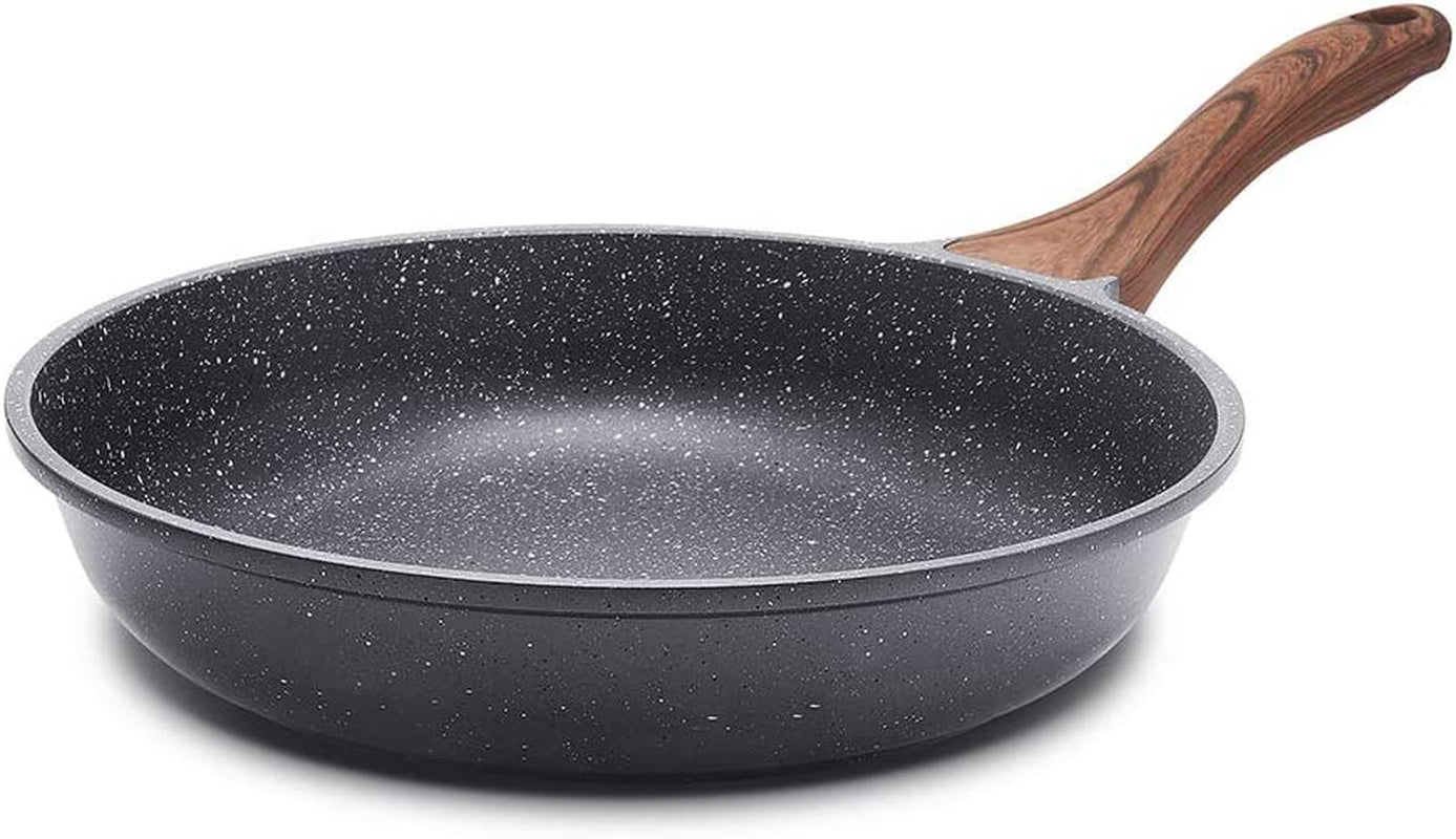 Nonstick Frying Pan Skillet, Swiss Granite Coating Omelette Pan, Healthy Stone Cookware Chef'S Pan, PFOA Free (8/9.5/10/11/12.5 Inch) (9.5 Inch)