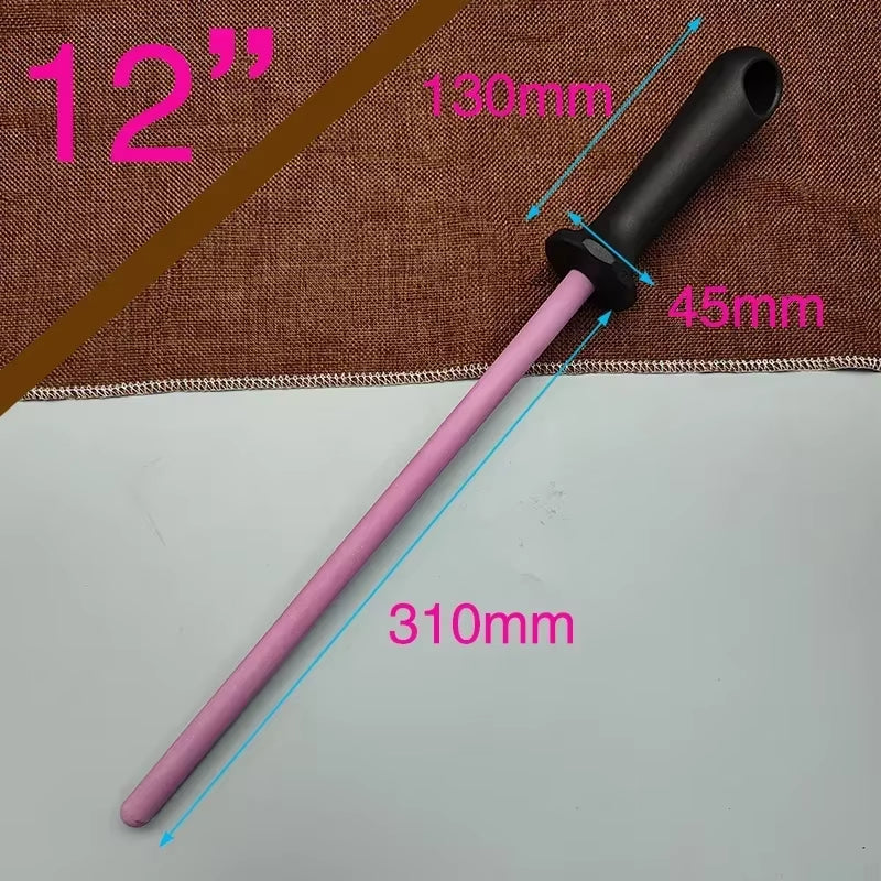 Diamond Sharpening Rod Tungsten Steel Carbon Steel Kitchen Gadgets Slaughterhouse Butcher Ceramic Household Knife Sharpener