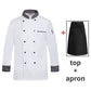 Long Sleeve Chef Uniform Restaurant Professional Clothes Cooking Waiter Coat Outfit Kitchen Work Jackets Cook Wear Solid Color