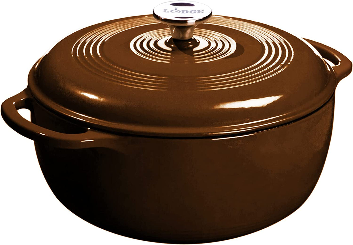 6 Quart Enameled Cast Iron Dutch Oven with Lid – Dual Handles – Oven Safe up to 500° F or on Stovetop - Use to Marinate, Cook, Bake, Refrigerate and Serve – Blue