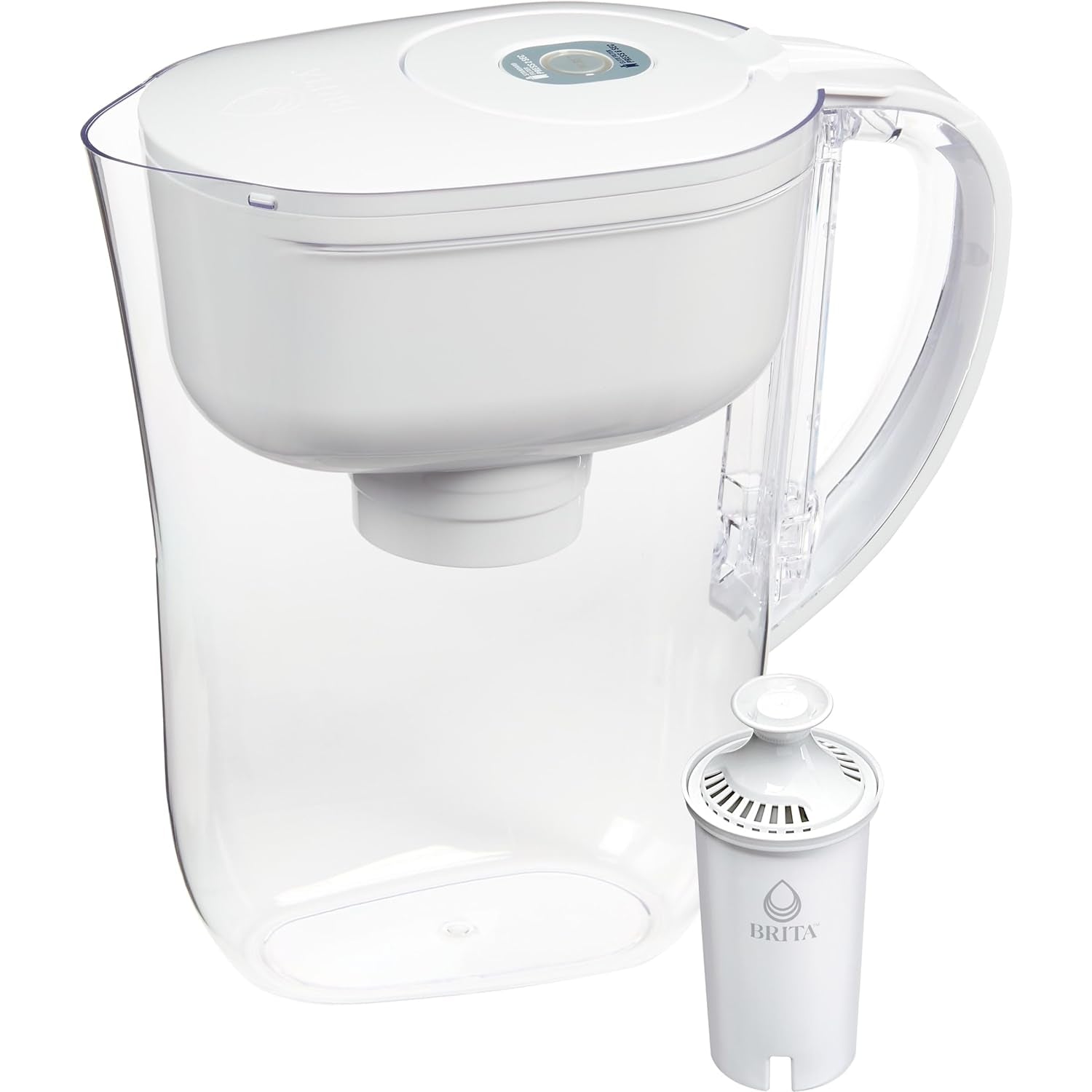 Metro Water Filter Pitcher with Smartlight Filter Change Indicator, Bpa-Free, Replaces 1,800 Plastic Water Bottles a Year, Lasts Two Months, Includes 1 Filter, Small - 6-Cup Capacity, White