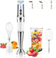 Cordless Immersion Blender Handheld: Powerful Rechargeable Electric Hand Blender, 21-Speed & 3-Angle Adjustable with Stainless Steel Blades for Milkshakes, Smoothies, Soup, Puree, Baby Food (Black)