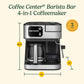 Coffeemaker, Coffee Center Barista Bar 4-In-1 Coffee Machine, Single-Serve Coffee, Espresso & Nespresso Capsule Compatible, 12-Cup Carafe, Black, SS-4N1