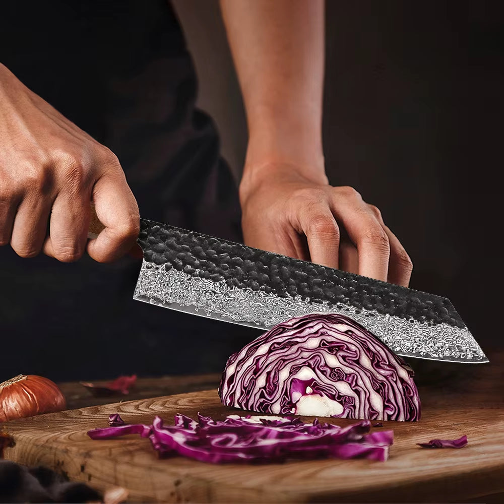 8.2" Japanese Kiritsuke Chef Knife Damascus Steel Sharp Meat Vegetable Cleaver VG10 Handmade Professional Kitchen Knives