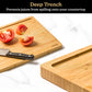 Wooden Cutting Boards for Kitchen - Bamboo Cutting Board Set with Holder, Wood Cutting Board Set, Cutting Board Wood, Wooden Chopping Board, Wooden Cutting Board Set