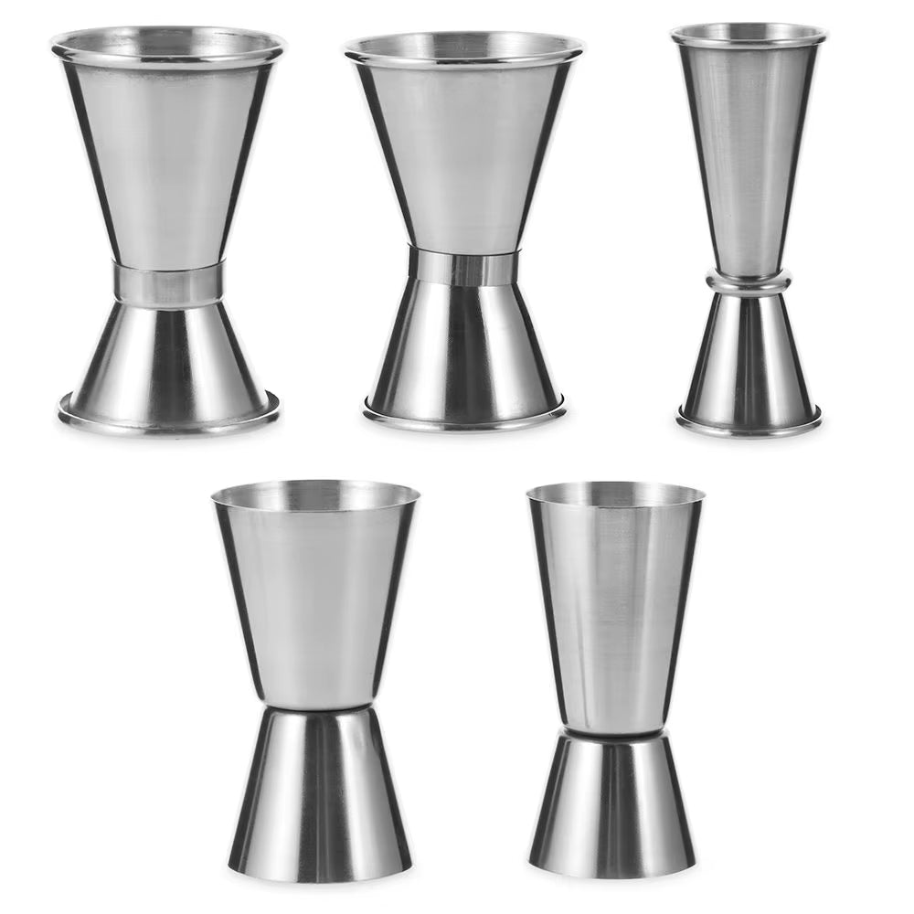 Stainless Steel Cocktail Shaker Measure Cup Dual Shot Drink Spirit Measure Jigger Kitchen Bar Tools