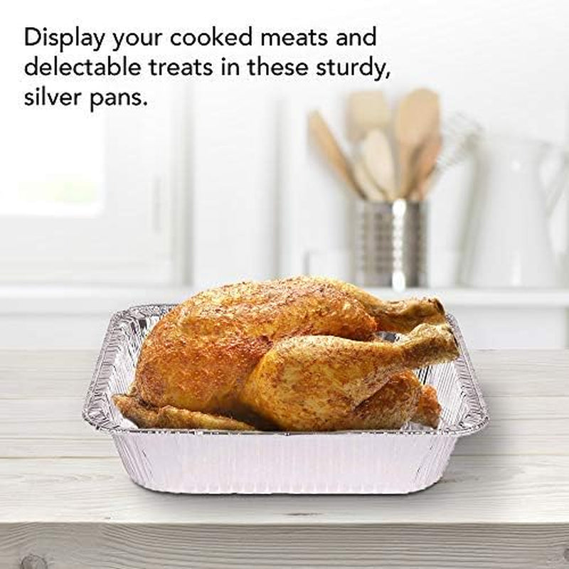 Aluminum Pans 9X13 Disposable Foil (30 Pack) - Half Size Steam Table Deep Pans - Tin Pans Great for Cooking, Heating, Storing, Prepping Food