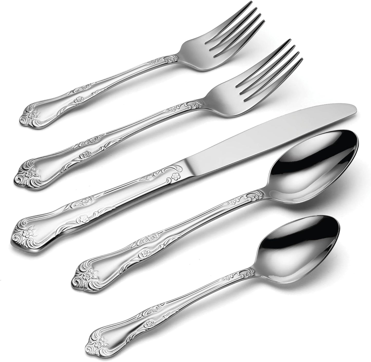 Azalea 45-Piece Flatware Set, Service for 8