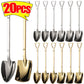 20/1Pcs Stainless Steel Shovel Spoon Gold Silver Coffee Spoons Ice Cream Dessert Scoops Teaspoon Kitchen Tableware Cutlery Set