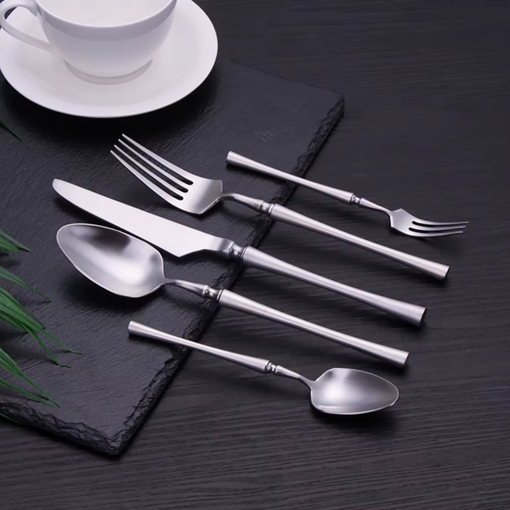 10/15/20/25/30Pcs Gold Tableware Dinnerware Stainless Steel Cutlery Set Sliver Knife Fork Spoon Set Kitchen Utensils Flateware