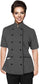 Short Sleeves Tailored Fit Chef Coat Jacket Uniform for Women for Food Service, Caterers, Bakers and Culinary Professional (Grey, Large)