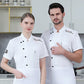 Chef Uniform Shirt Short Sleeve Cook Jacket Unisex Restaurant Kitchen Waiter Top