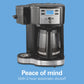 2-Way Programmable Coffee Maker, Single-Serve and 12-Cup Pot, Glass Carafe, Stainless Steel, New, 47650