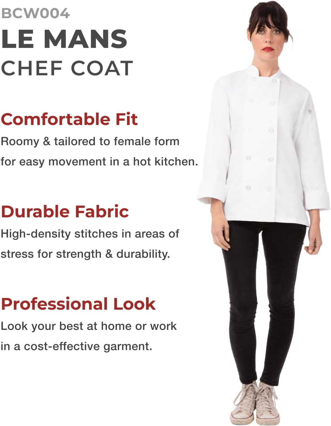 Women'S Le Mans Chef Coat