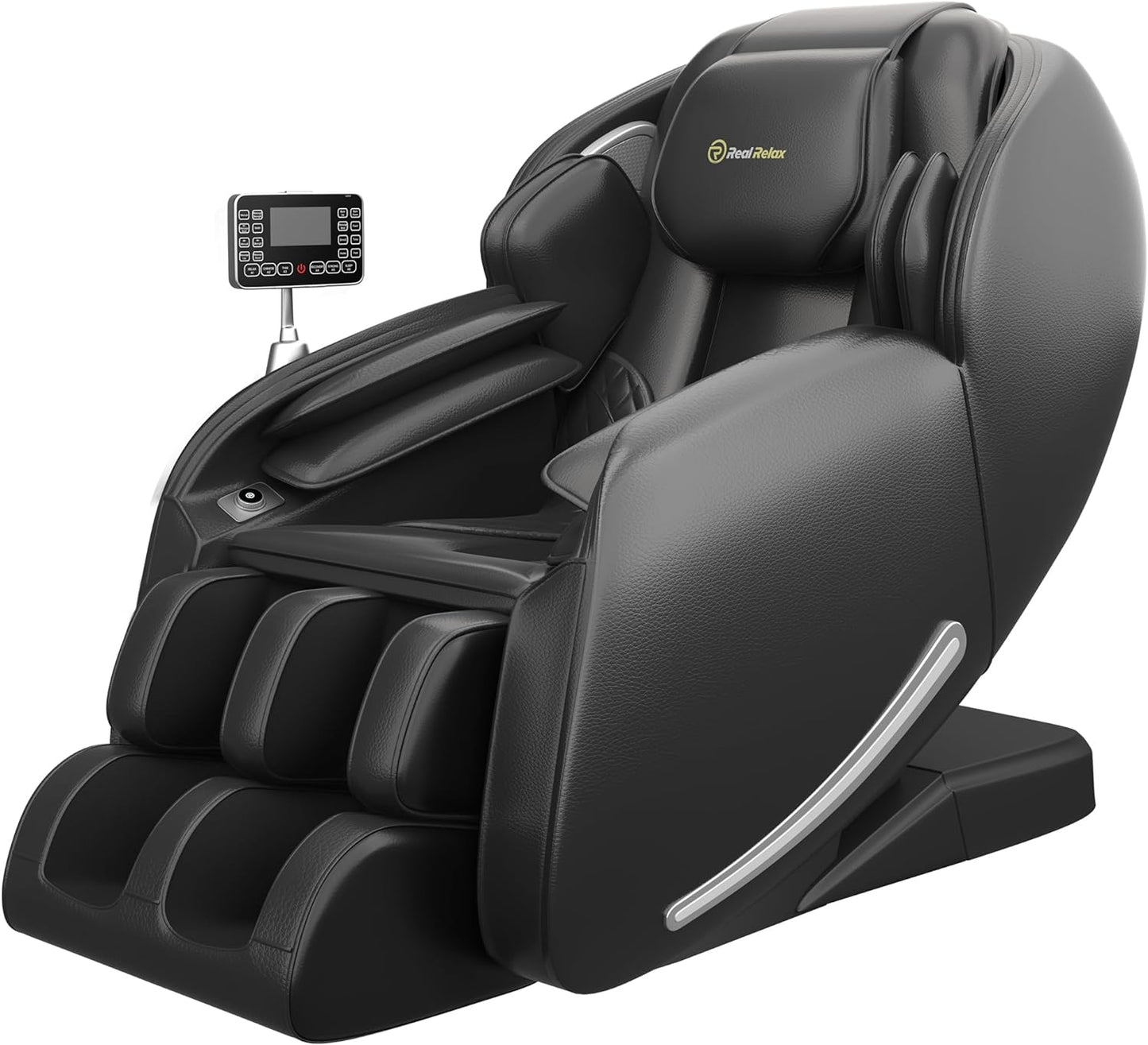 Massage Chair Favor-06, Full Body Zero Gravity Sl-Track Shiatsu Massage Recliner Chair with APP Control, Brown