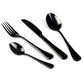 Colorful Rainbow Dinnerware Set Stainless Steel Cutlery Set 1/4 Pcs Black Knife Fork Set Tableware Gold Silver Western Food Set