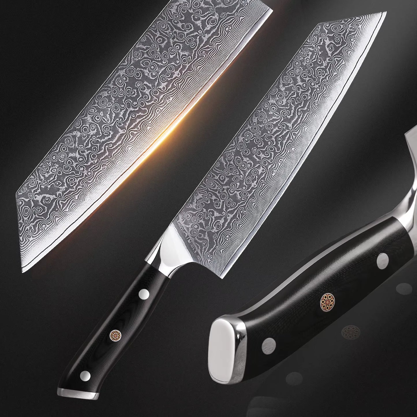 8.5" Japanese Style Kiritsuke Chef Knife 67 Layer Damascus Steel Slicing Meat Cleaver Beef Professional Kitchen Knives