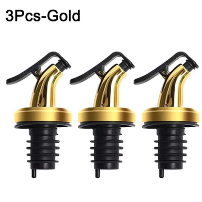 1/3Pcs Oil Bottle Stopper Lock Plug Seal Leak-Proof Food Grade Rubber Nozzle Sprayer Liquor Dispenser Wine Pourer Kitchen Tools