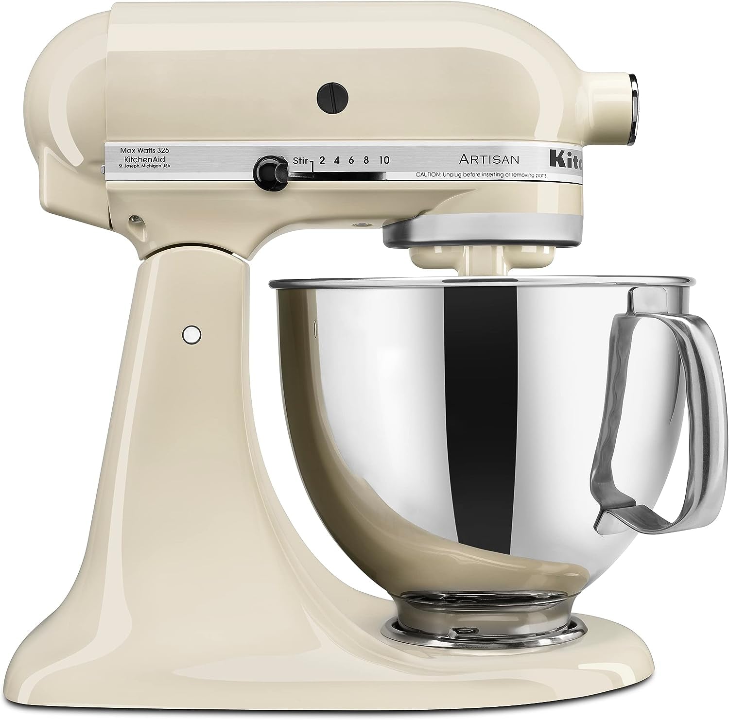 Artisan Series 5 Quart Tilt Head Stand Mixer with Pouring Shield KSM150PS, Contour Silver