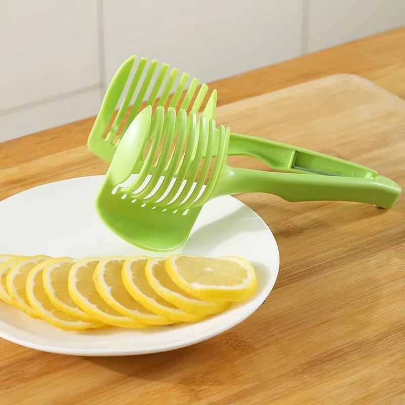 Stainless Steel Handheld Fruit Slicer, Orange, Lemon & Tomato Cutter, Multi-Function Kitchen Tool for Easy Slicing & Cutting