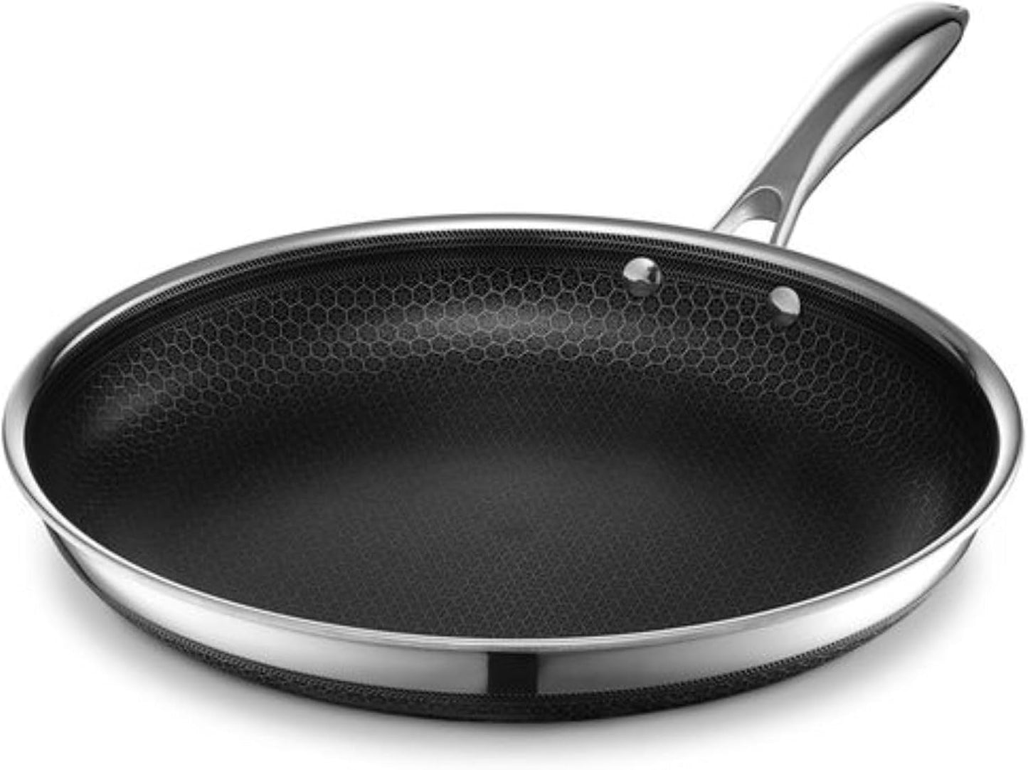 Hybrid Nonstick Frying Pan, 12-Inch, Stay-Cool Handle, Dishwasher and Oven Safe, Induction Ready, Compatible with All Cooktops