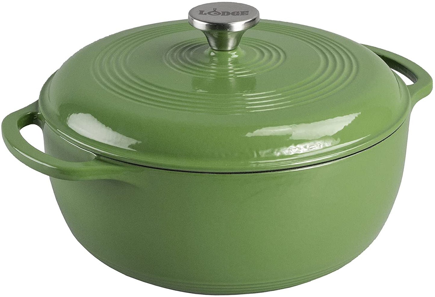 6 Quart Enameled Cast Iron Dutch Oven with Lid – Dual Handles – Oven Safe up to 500° F or on Stovetop - Use to Marinate, Cook, Bake, Refrigerate and Serve – Blue