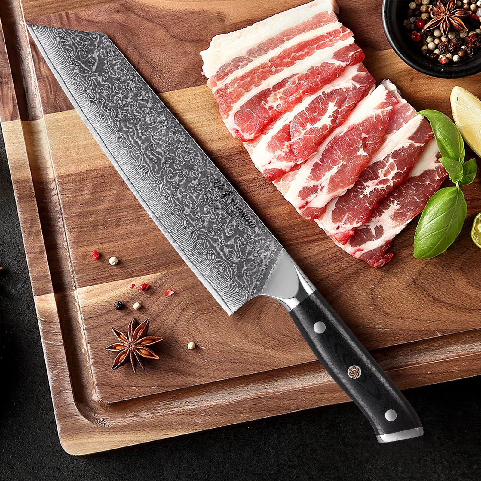 8.5" Japanese Style Kiritsuke Chef Knife 67 Layer Damascus Steel Slicing Meat Cleaver Beef Professional Kitchen Knives