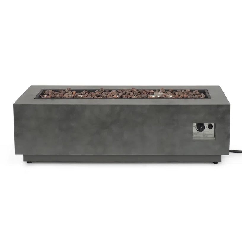 Jair 15" H X 48" W Iron Propane Outdoor Fire Pit