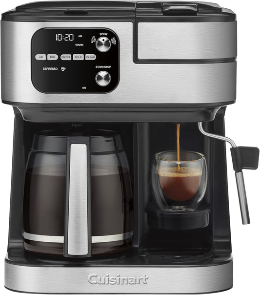 Coffeemaker, Coffee Center Barista Bar 4-In-1 Coffee Machine, Single-Serve Coffee, Espresso & Nespresso Capsule Compatible, 12-Cup Carafe, Black, SS-4N1