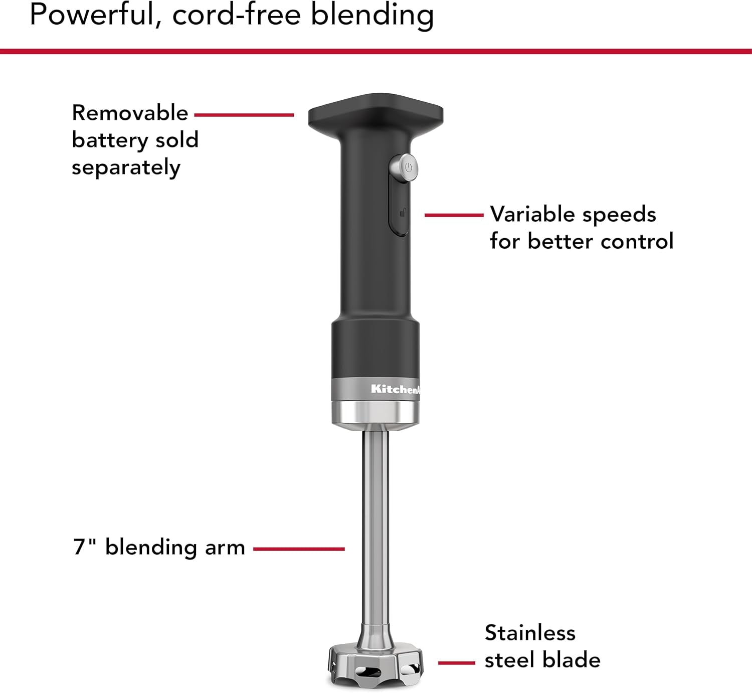 Go™ Cordless Hand Blender - Battery Included, KHBRV71