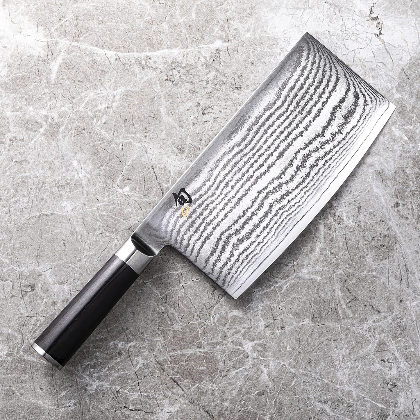 Classic 7" Cleaver, Handcrafted Japanese Vegetable Cleaver, VG-MAX Core with Damascus Stainless Steel Cladding, Pakkawood Handle, Chinese Cleaver for Processing Large Vegetables