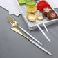 24Pcs Gold Dinnerware Set Stainless Steel Cutlery Set Mirror Silverware Knife Fork Spoon Tableware Flatware Set Dishwasher Safe