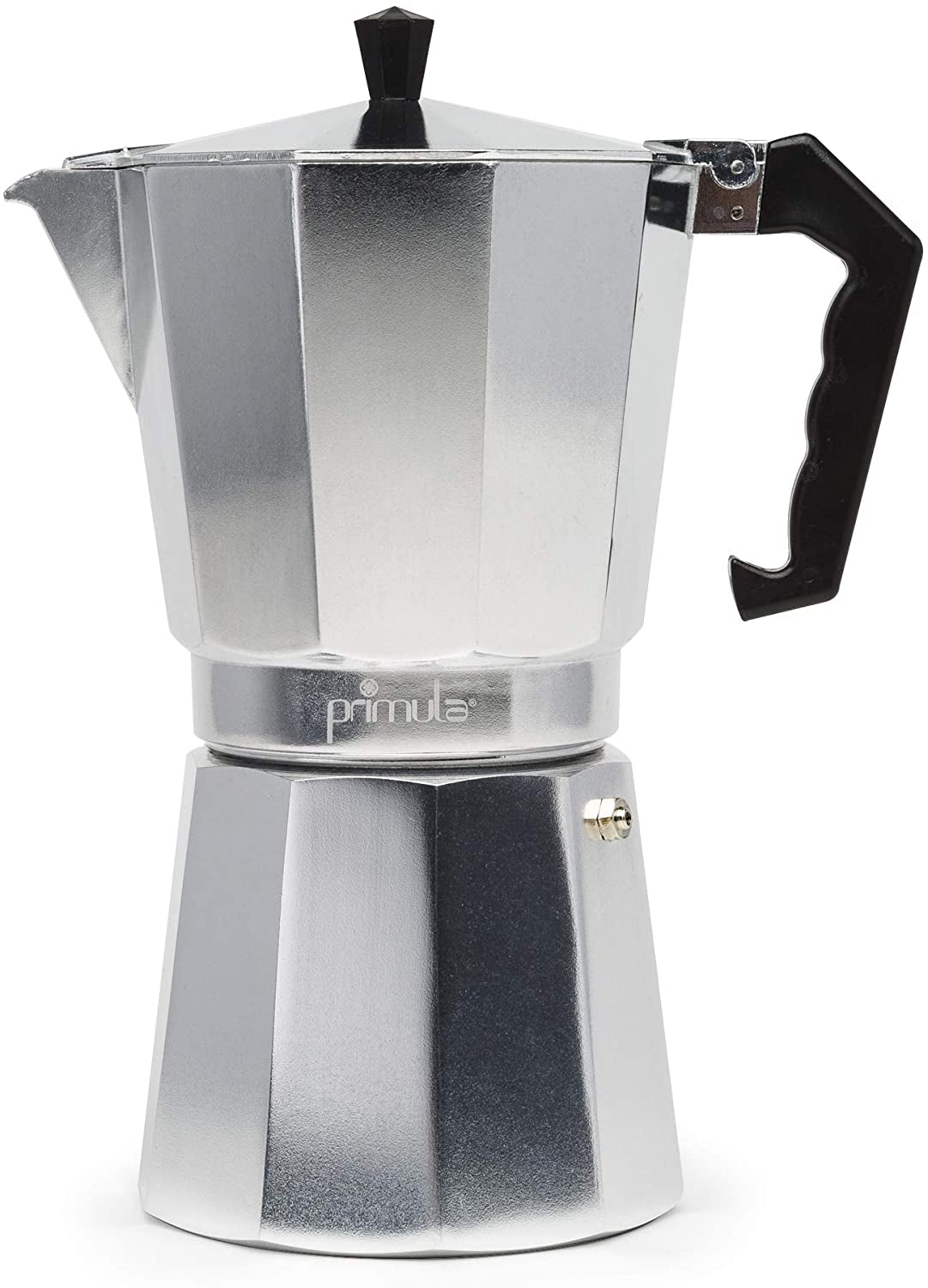 Classic Stovetop Espresso and Coffee Maker, Moka Pot for Italian and Cuban Café Brewing, Greca Coffee Maker, Cafeteras, 6 Espresso Cups, Silver