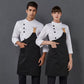 Men'S Kitchen Jacket Restaurant Unisex Chef Uniform Women Work Wear Cook Costume Long Shirt Cook'S Clothes Kitchen Uniform Apron