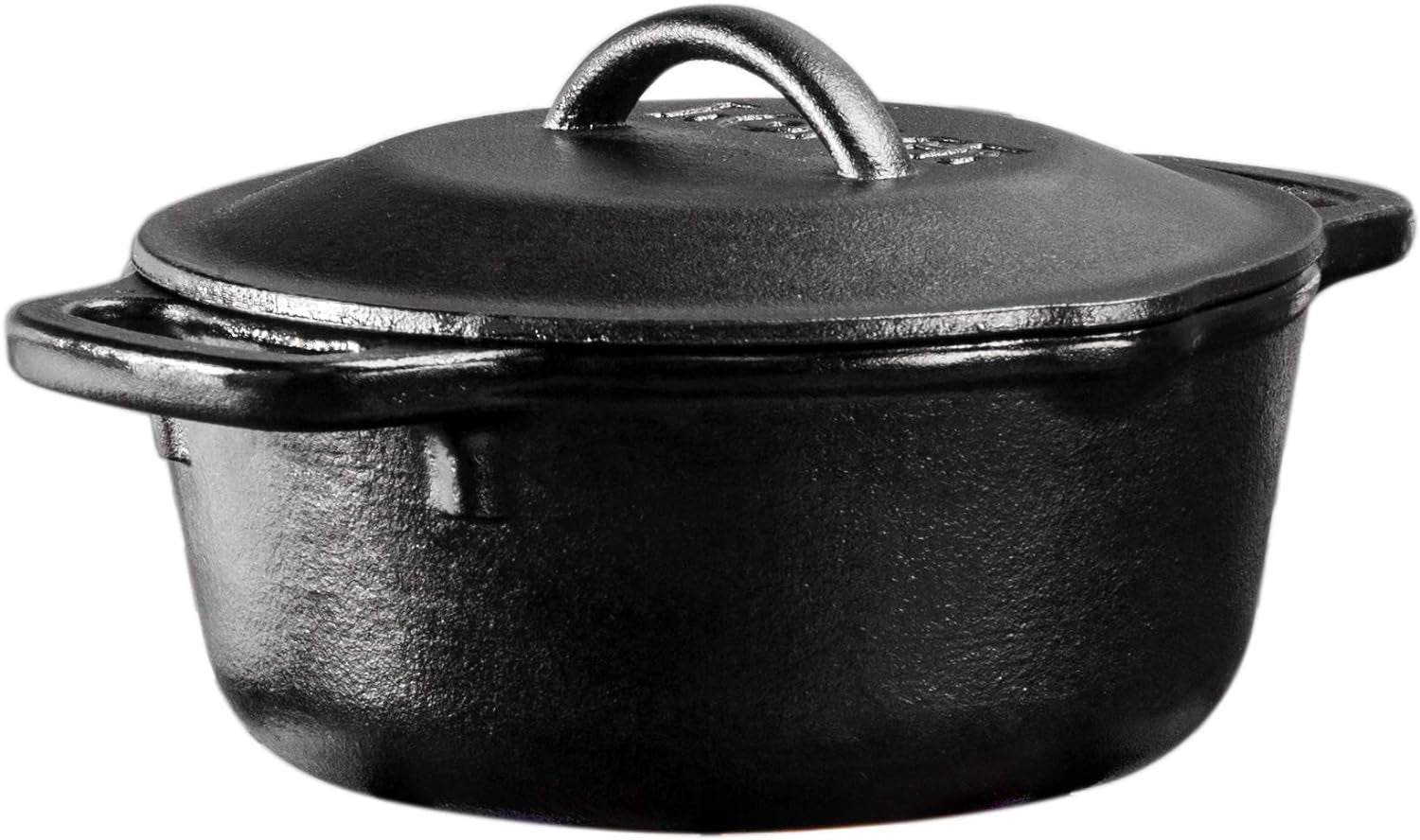 Pre-Seasoned Cast Iron Double Dutch Oven with Loop Handles, 5 Qt