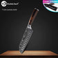 Professional Kitchen Knives Stainless Steel 7CR17 440C Laser Damascus Japanese Santoku Cleaver Slicing Utility Chef Knife Set