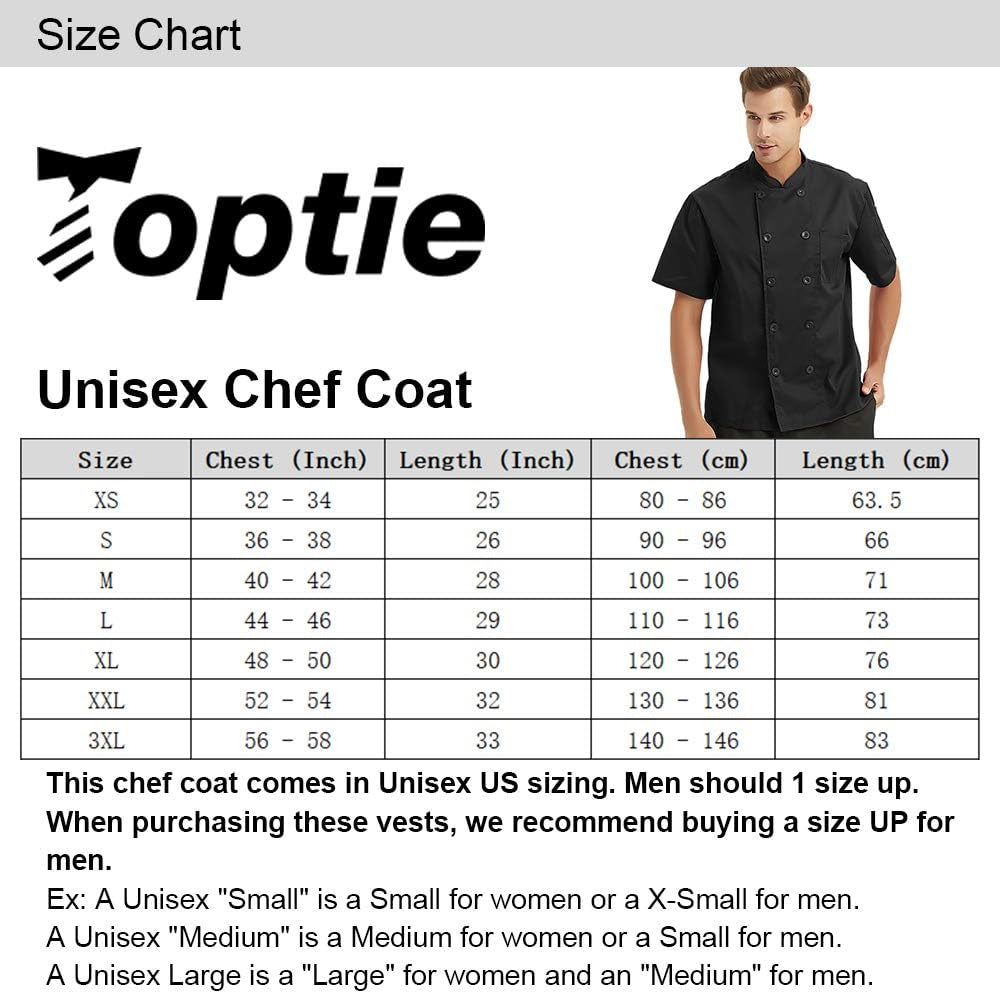 Unisex Short Sleeve Chef Coat Jacket